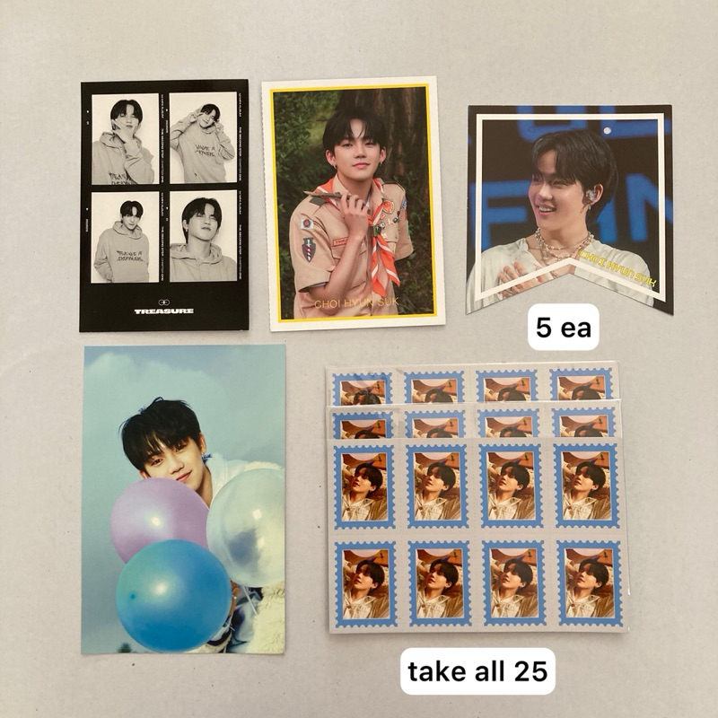 [BACA DESC] HYUNSUK Postcard Treasure Manyo Summer Camp Garland Teuday Lyric Card Welcol