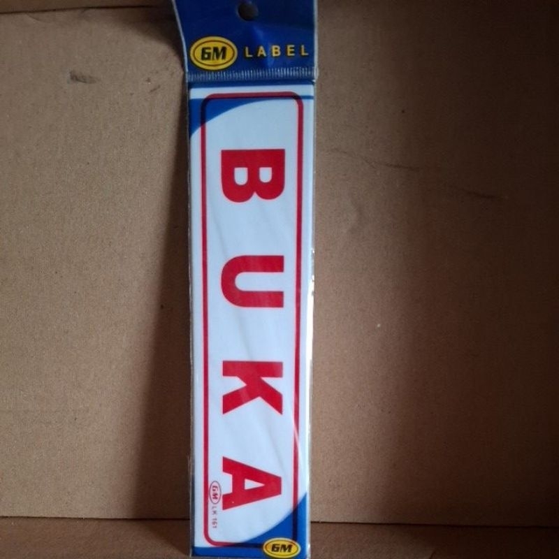 

acliric sign BUKA gm label