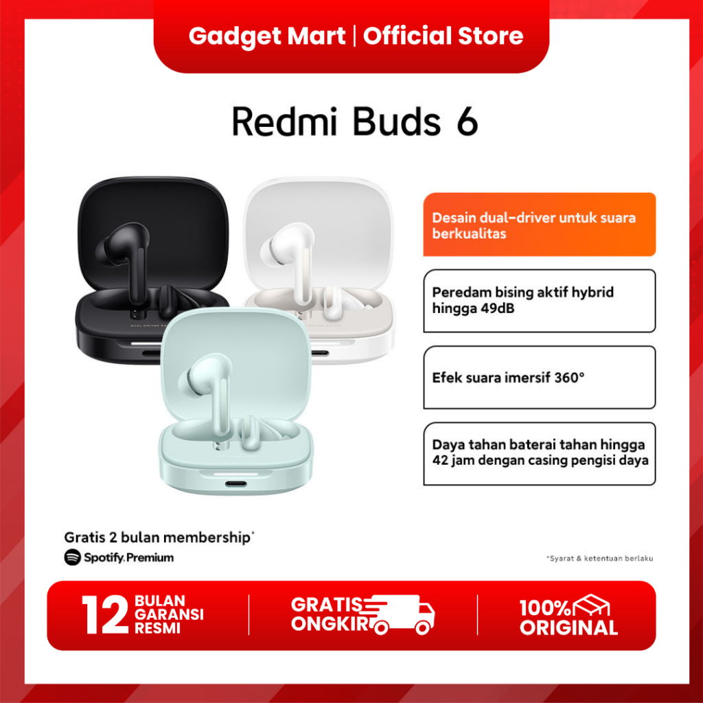 Xiaomi Redmi Buds 6 Garansi Resmi