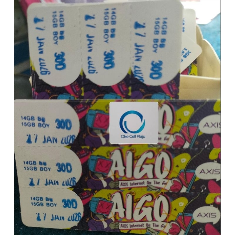 voucher Axis Aigo 14GB(15Gb)30hari