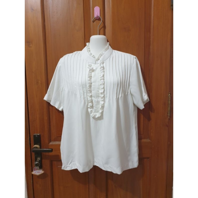 BLOUSE WANITA RENDA PUTIH