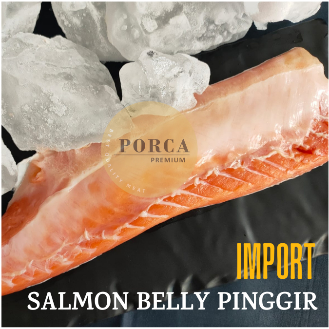 

Salmon norwegian belly pinggir 250 gram kualitas fresh salmon bagian perut
