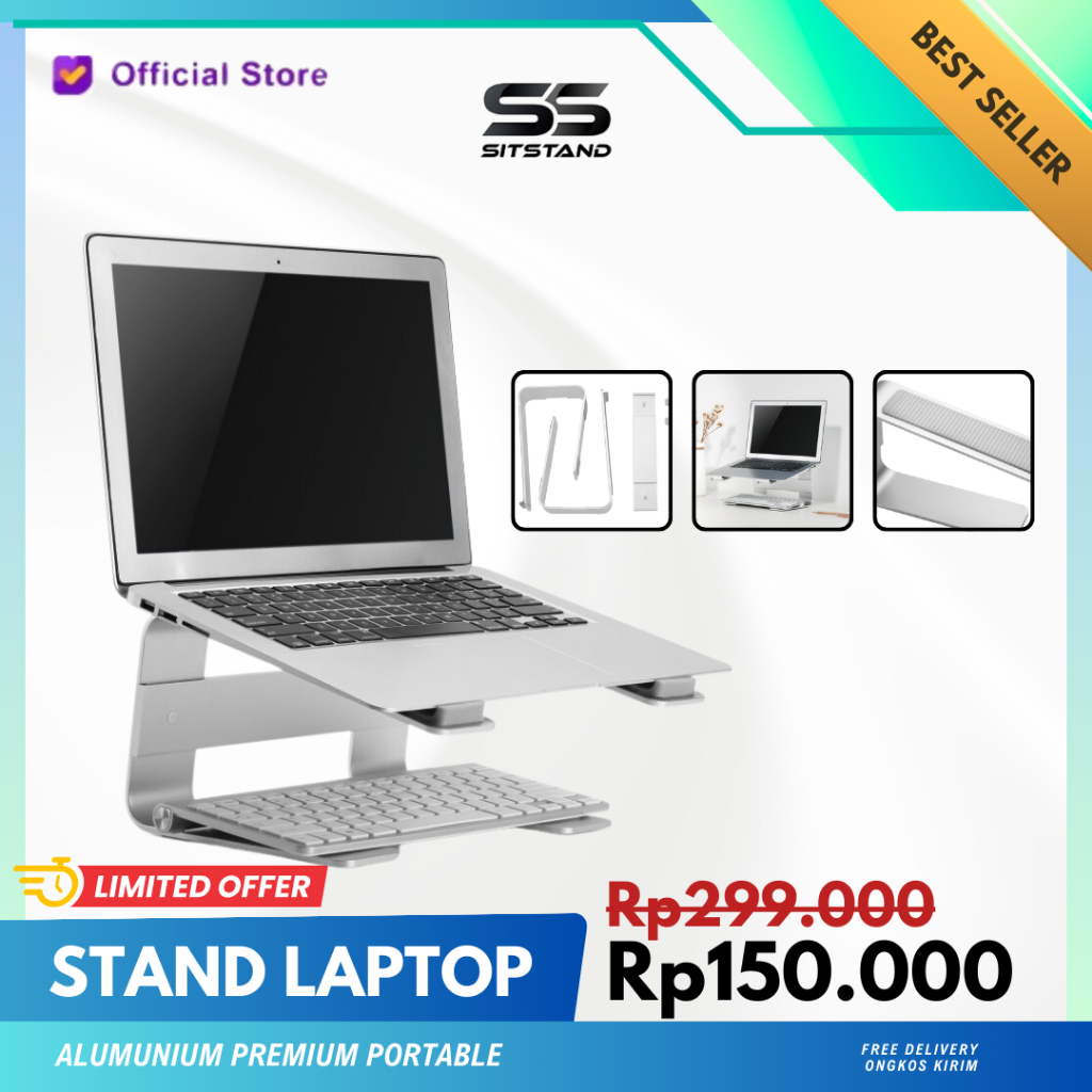 SitStand Laptop Stand Alumunium Premium Portable