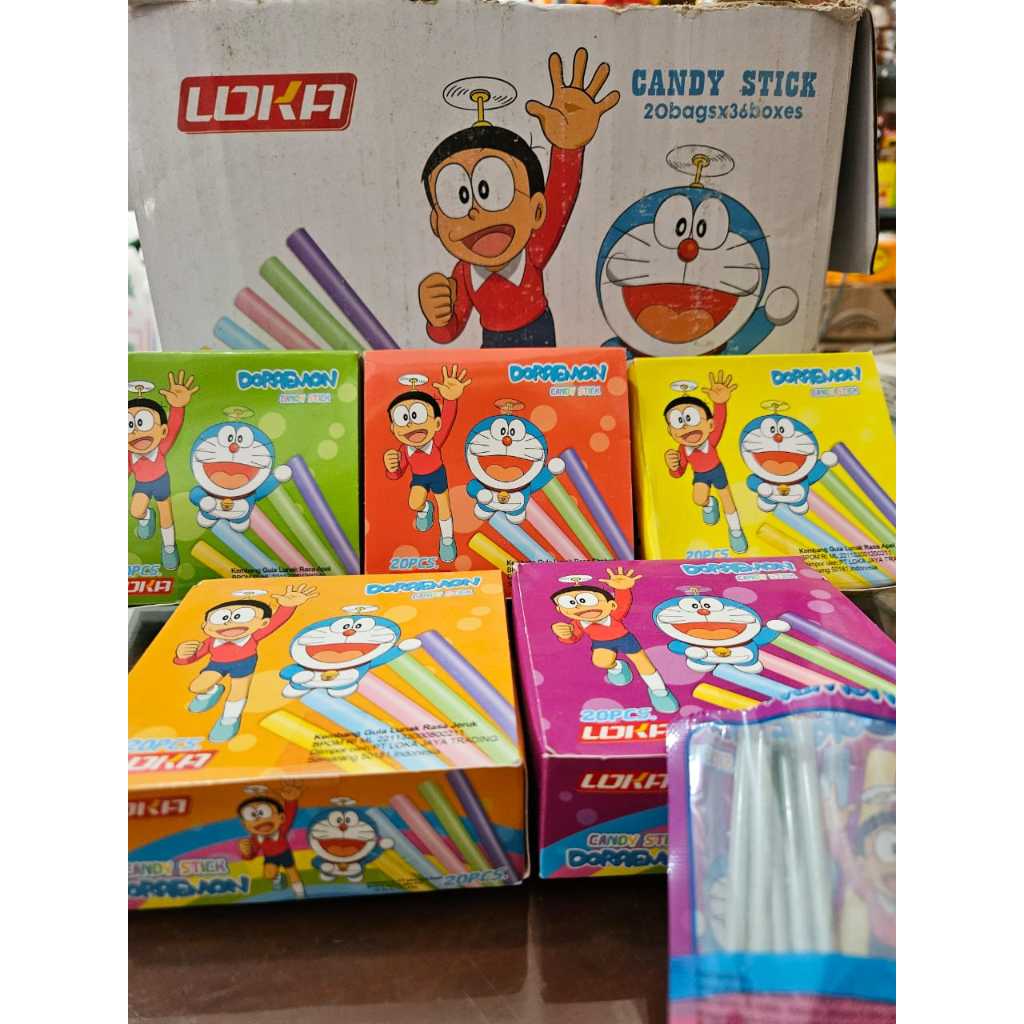 

Permen Stick Jadul Doraemon Aneka Rasa 1box isi 20pcs