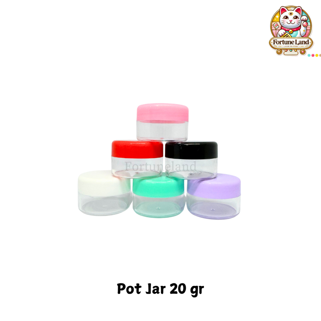 Pot Cream 20 gram Bulat - Pot Jar 20 gr READY STOCK - Share in Jar / Pot Jar 10 gr