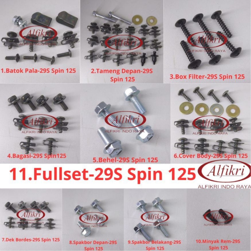 29 Spin 125 Baut Suzuki Spin 125 Fullset / Baud Spin 125 Fullset / Baut Baud Suzuki Spin 125 Fullset