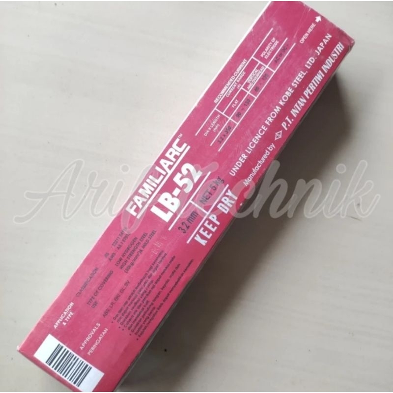 Kawat Las LB52 2.6 3.2 4.0 / WELDING ELECTRODES Kobe Steel Kobelco LB-52 2.6mm / 3.2mm / 4.0mm