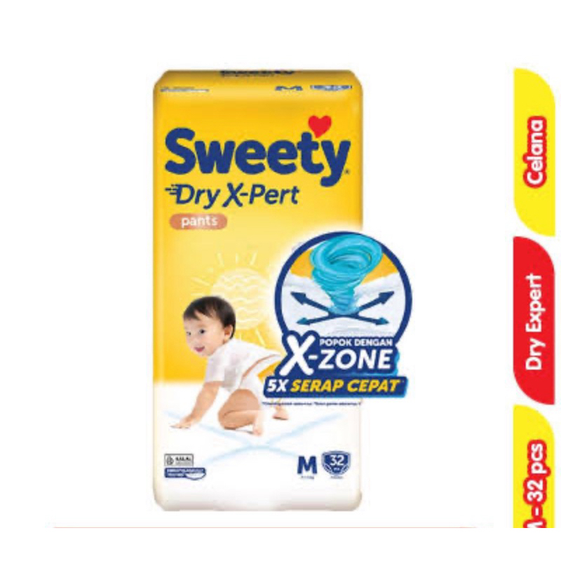 popok bayi Sweety bronze ukuran M isi 32