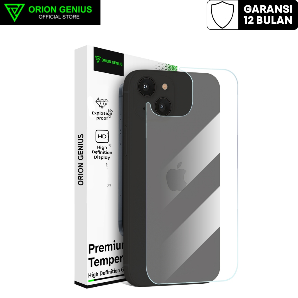 Orion Genius Anti Gores Belakang iPhone Back Tempered Glass for iPhone X XS Clear 9H Premium Full Co