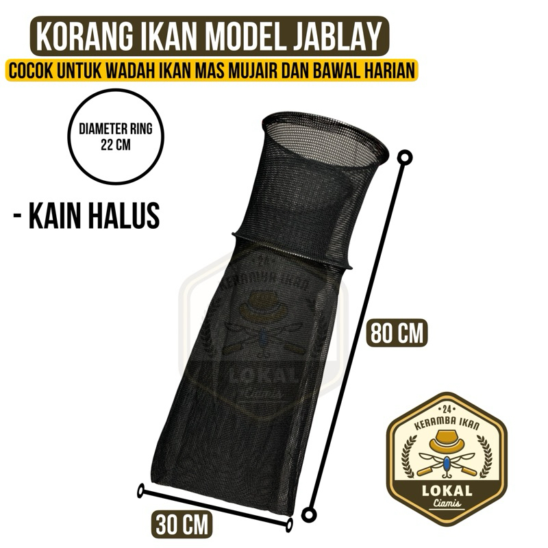 KORANG IKAN RING 2 80 cm MODEL JABLA J80| KOJA IKAN BERKUALITAS BAHAN HALUS UNTUK MEMANCING IKAN MAS