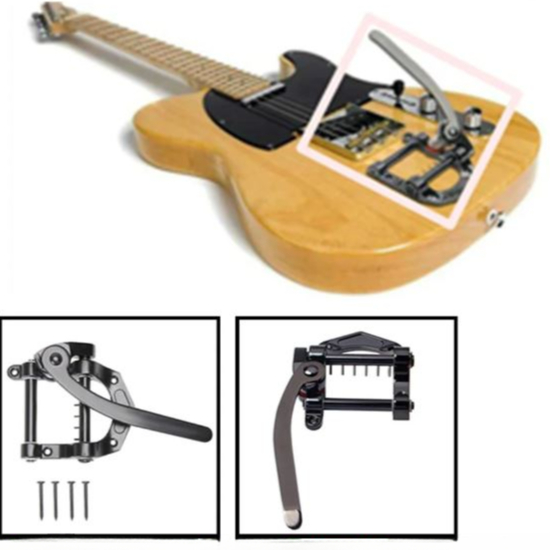 Bridge Tremolo Gitar Tailpiece Vibrato B500 Bigsby Black