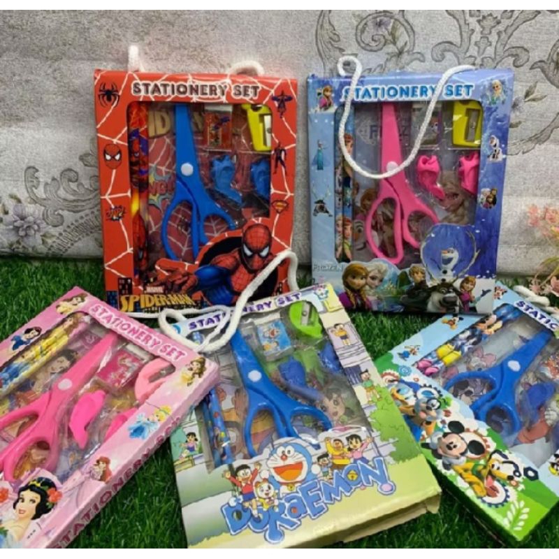 

8in1 Stationery Set Fancy+Gunting 607/Paket alat tulis