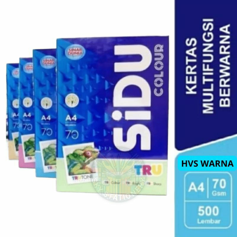 

Kertas HVS WARNA A4 SiDU 70 gsm 1 Rim 500 lembar
