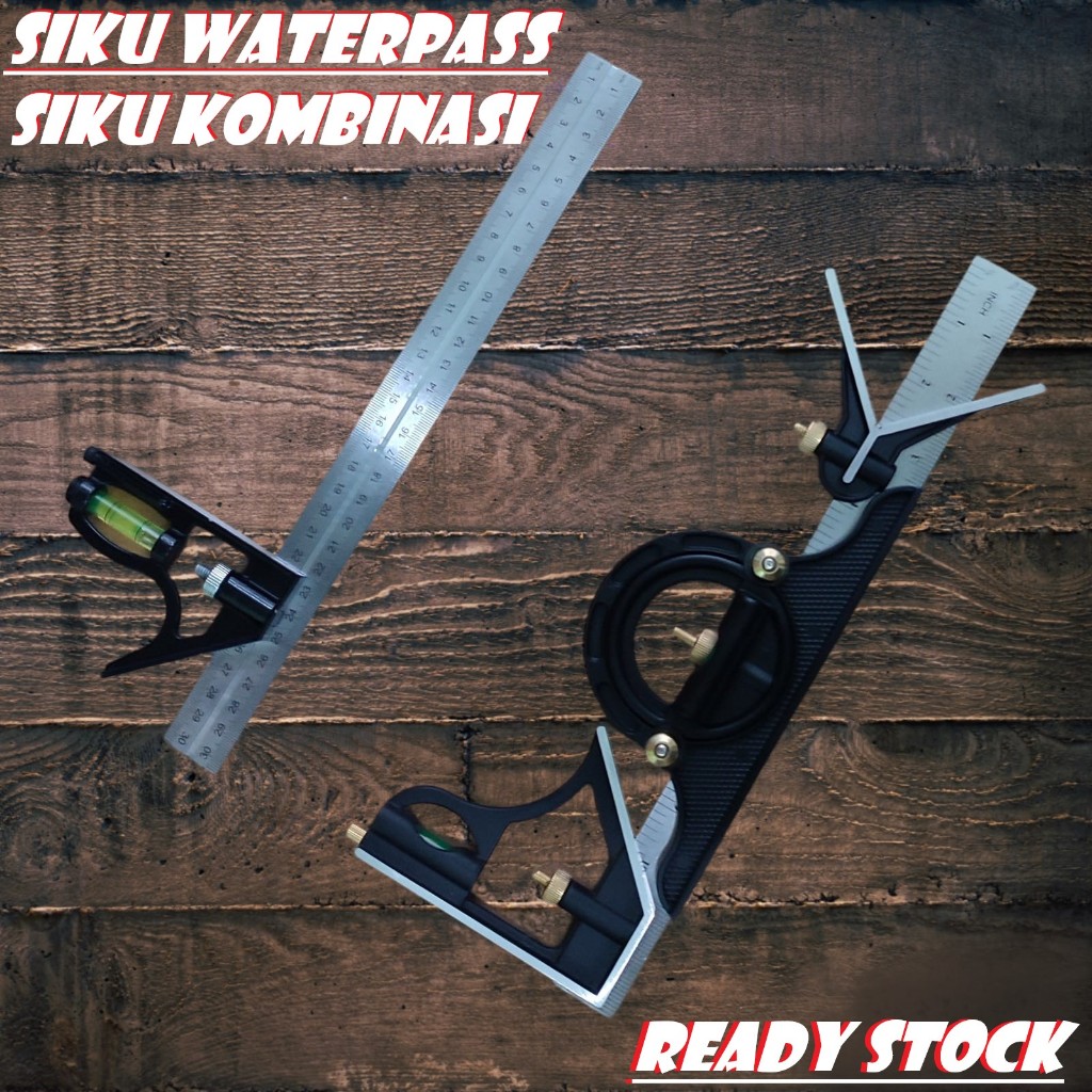 

Penggaris Siku L Waterpass Kombinasi Square Ruler Sudut Presisi Ukur Geser Serbaguna Busur Derajat