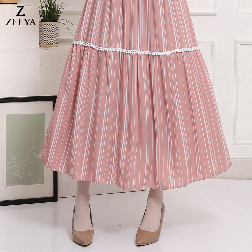 CUCI GUDANG ZEEYA COLLECTION ADELIA GAMIS MIDI DRESS BAJU GAMIS SYARI WANITA BAHAN RAYON PREMIUM