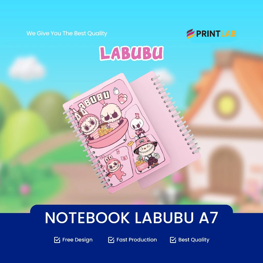 

Jasaprintlab - Notebook Mini A7 Edisi Labubu / Buku Catatan Ring