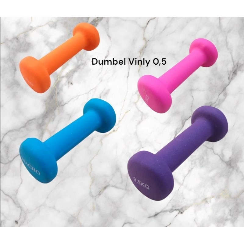 Barbel Setengah Kilo Vinil 0,5kg / Dumbel Vinyl 0.5kg / Dumbel Setengah Kilo Per 1 Pcs