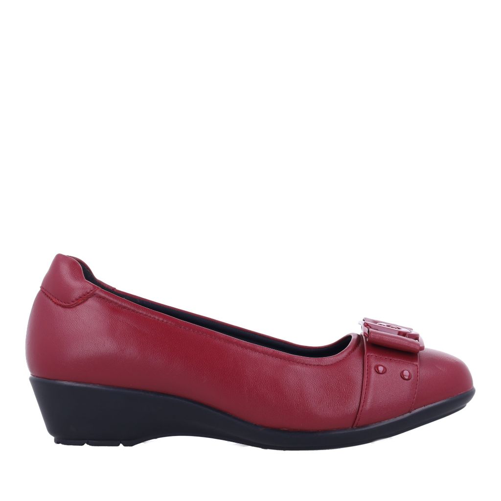 Bocorocco D. Arabela 25 Rosso - Wedges 3cm Kulit Asli