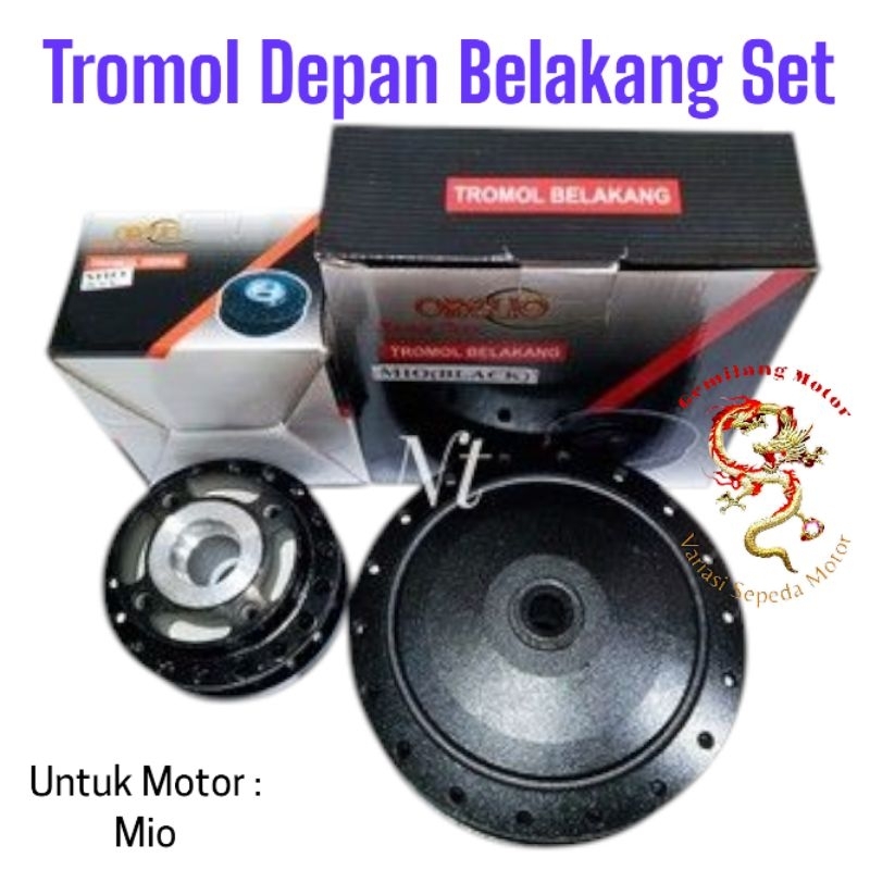 Tromol depan belakang Hitam Mio Orelio