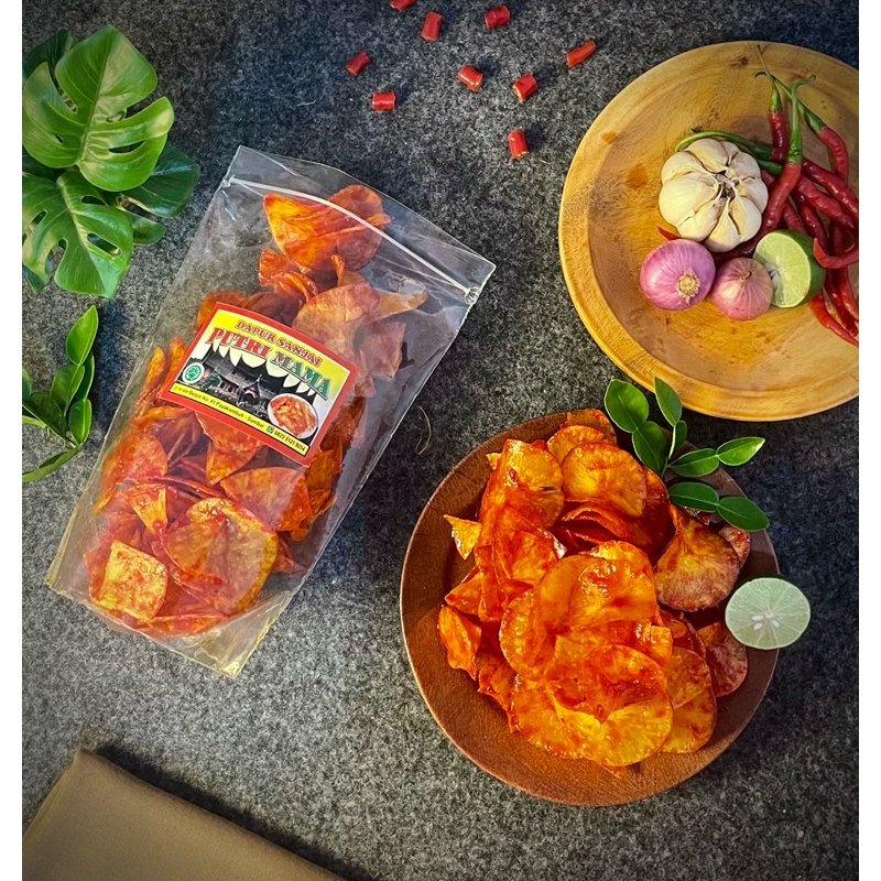 

KERIPIK SANJAI BALADO BULEK//SANJAI PUTRI MAMA//KERIPIK SINGKONG PEDAS MANIS KHAS PADANG