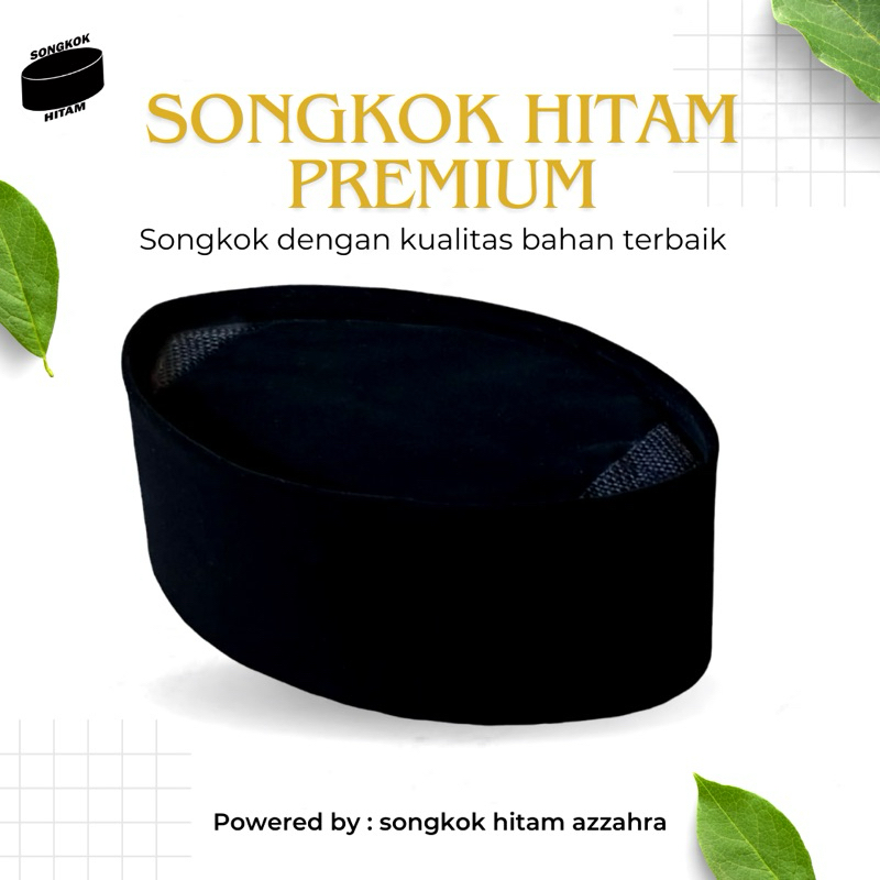 Peci Hitam Songkok Polos Ac Tinggi 9