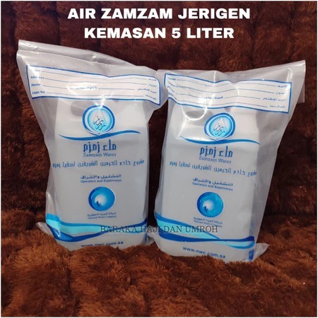 

Air Zam Zam Asli 5 Liter/Zam Zam Ori Kemasan Jerigen Tanpa Campuran