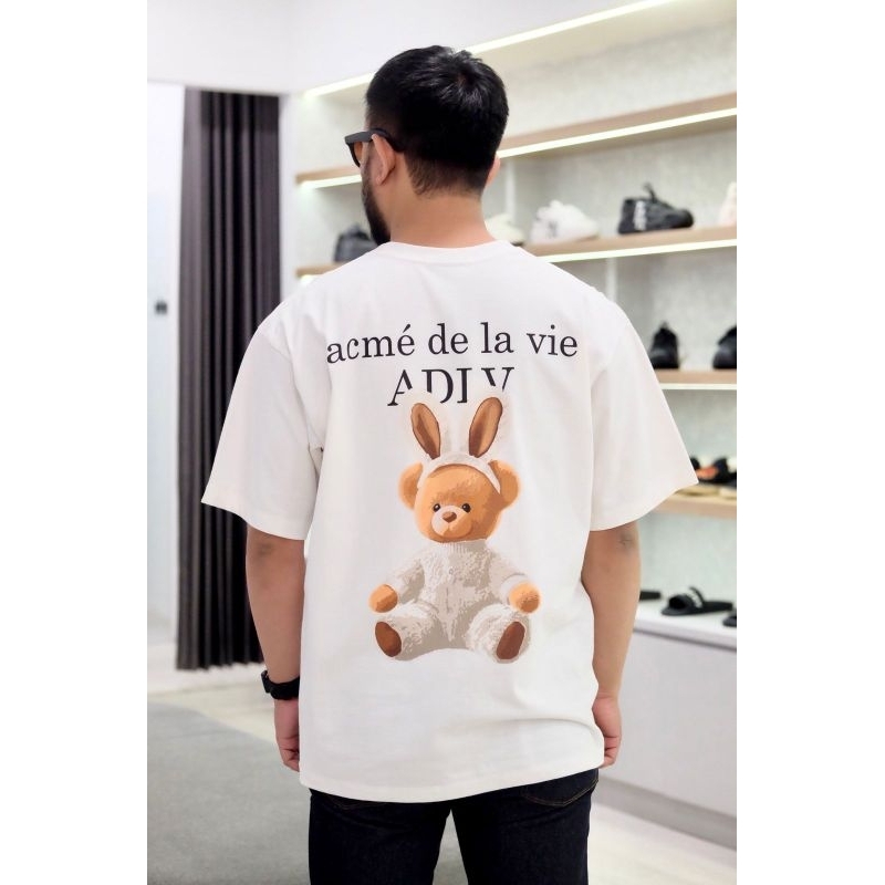 ADLV RABBIT BEAR WHITE TEE