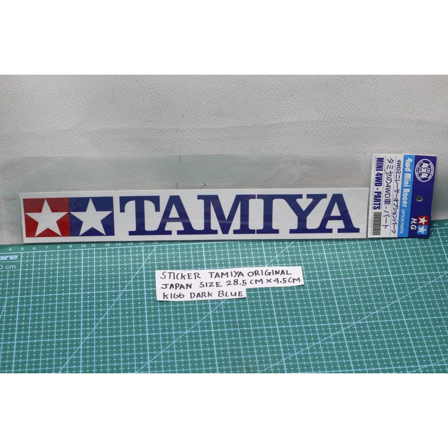 

Stiker Sticker Logo Tamiya Original Japan Size 28,5x4,5Cm Dark Blue