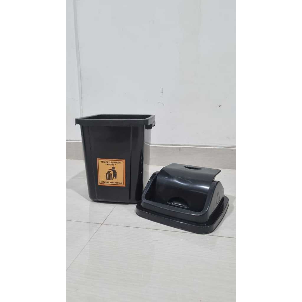 TEMPAT SAMPAH ELIT - Bak Sampah Aesthetic / Tong Sampah Kamar Mandi 5 liter dan 10 liter Hitam