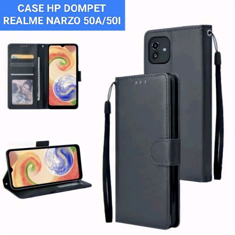 CASE HP FLIP DOMPET TYPE REALME C55/REALME C65/REALME C67/REALME NARZO 50A/REALME NARZO 50i/REALME X