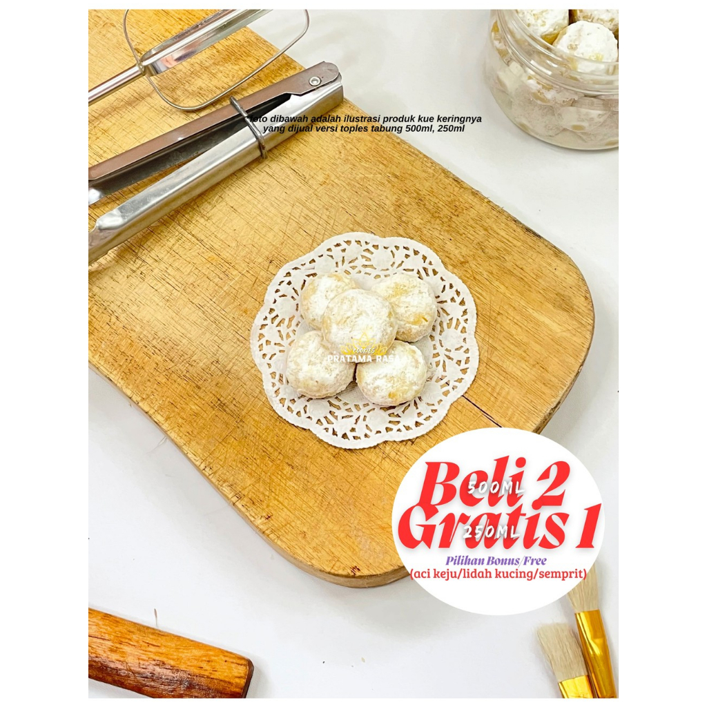 

[BELI 2 GRATIS 1] Kastengel Pratama Rasa Kue Kering Renyah Berkualitas Toples Tabung 500ml / 250ml