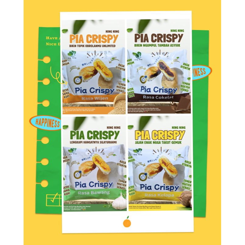 

Pia Krispi Rasa Cokelat Bawang Wijen Kelapa Oleh-Oleh Bekasi