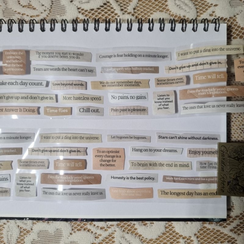 

[PRELOVED] 35 cm Word Sticker Roll Cream