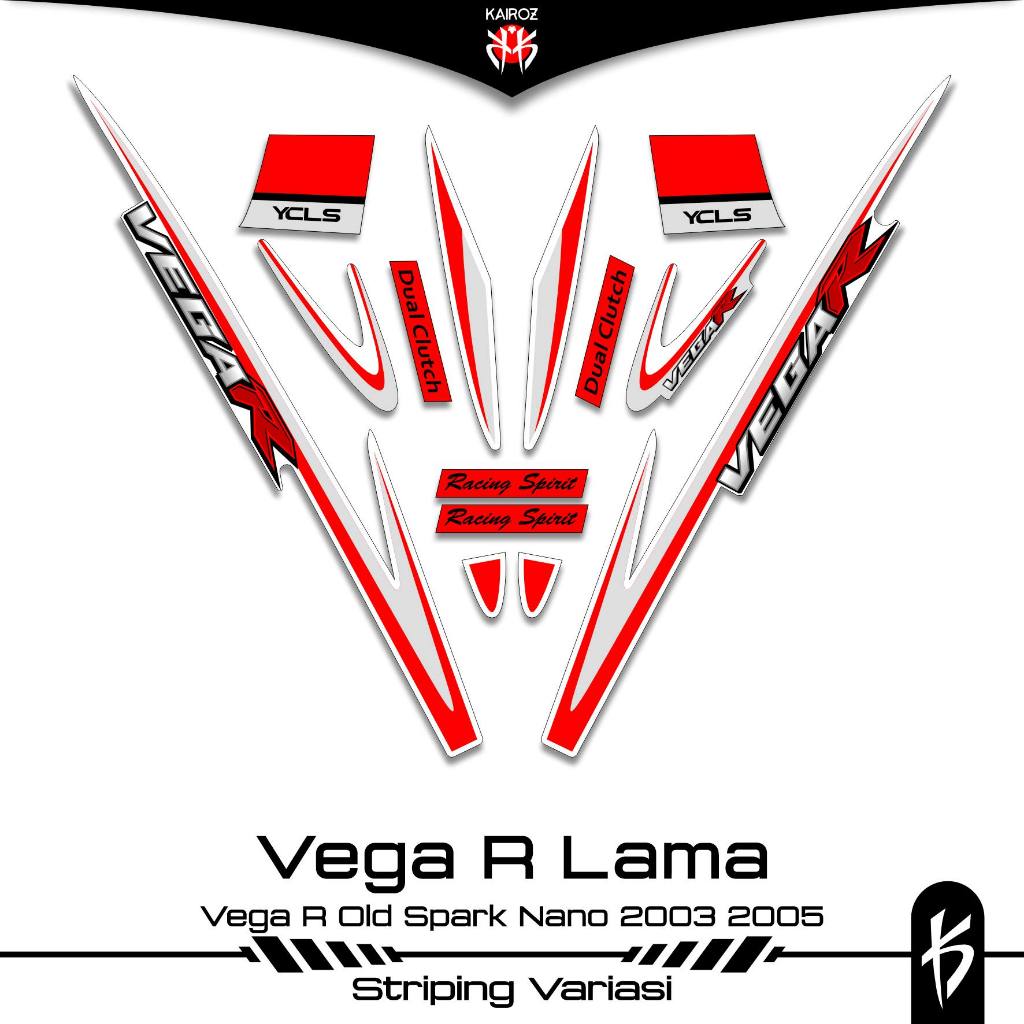 STRIPING VEGA R LAMA SKU 2 STIKER STICKER YAMAHA VEGA R OLD 2003 2005 110 LAMA SIRIUS SPARK NANO