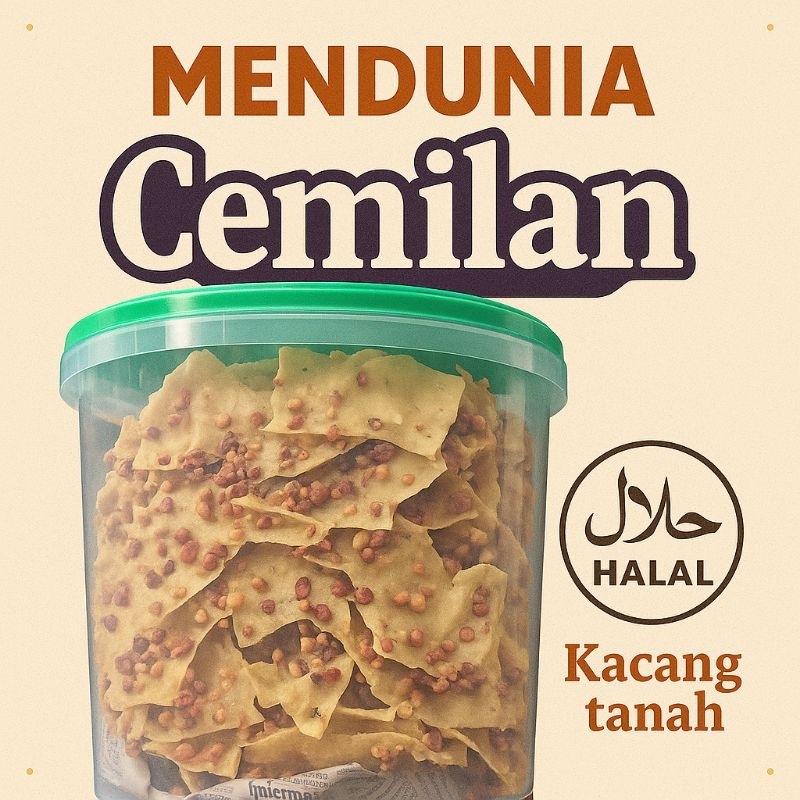 

Kripik Peyek Renyah Gurih Kacang Tanah - Cemilan enak