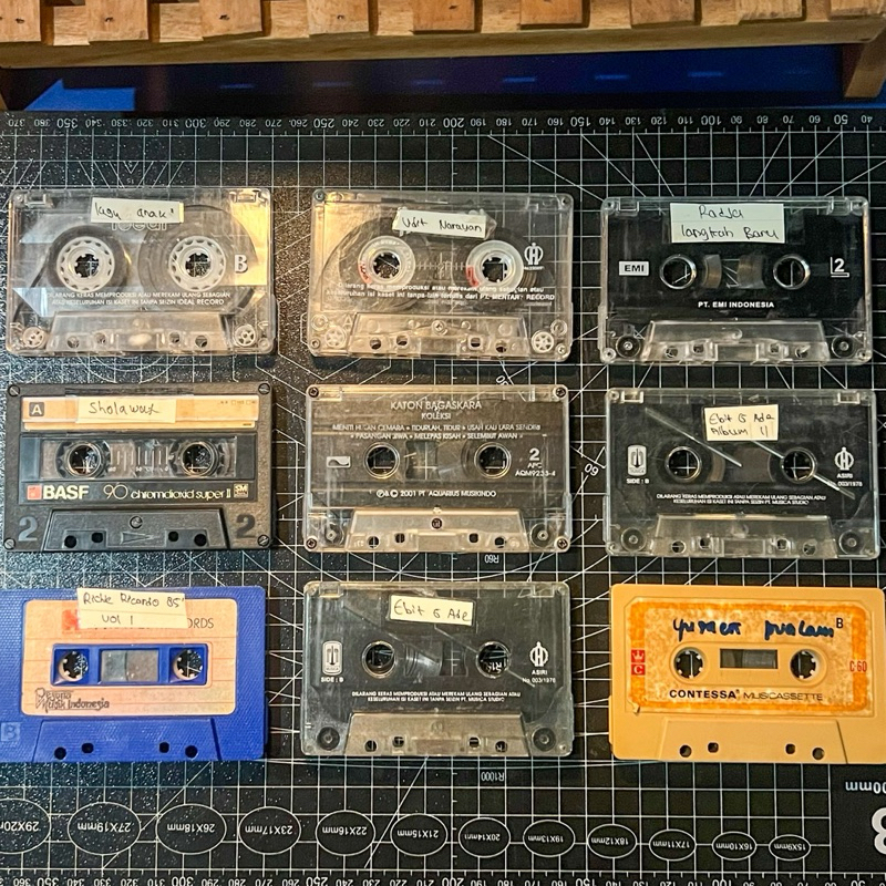 Kaset Pita Tanpa Cover Paketan Isi 9 Kaset