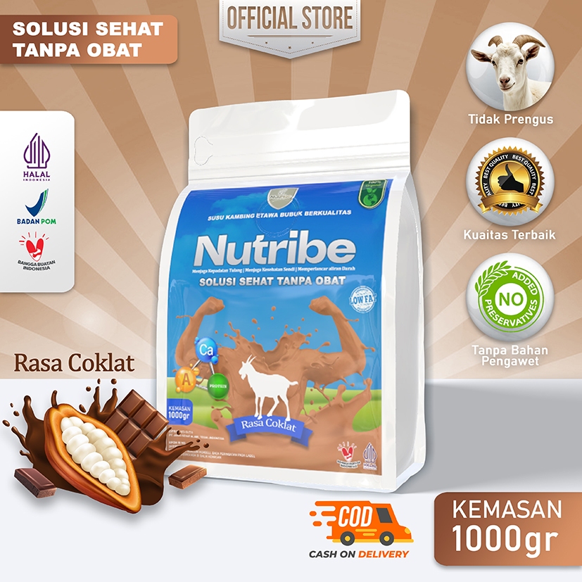 

Nutribe Susu Kambing Etawa Bubuk Rasa Coklat 1KG | Solusi Sehat Tanpa Obat