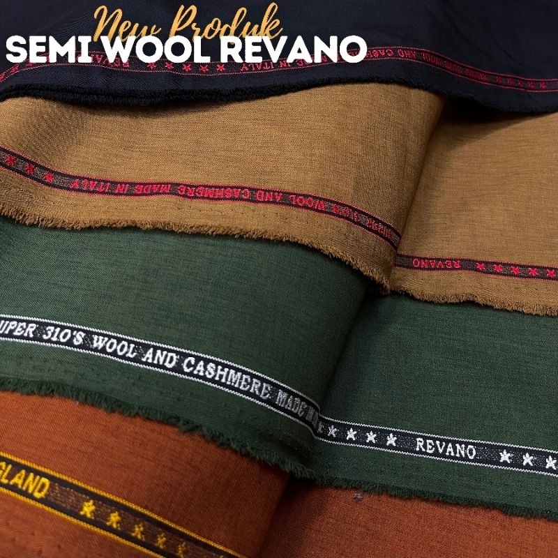 Kain Semi Wool Toronto Revano - Bahan Semi Wool Berserat Adem Untuk Setelan Jas Baju Lebar 1.5 Meter