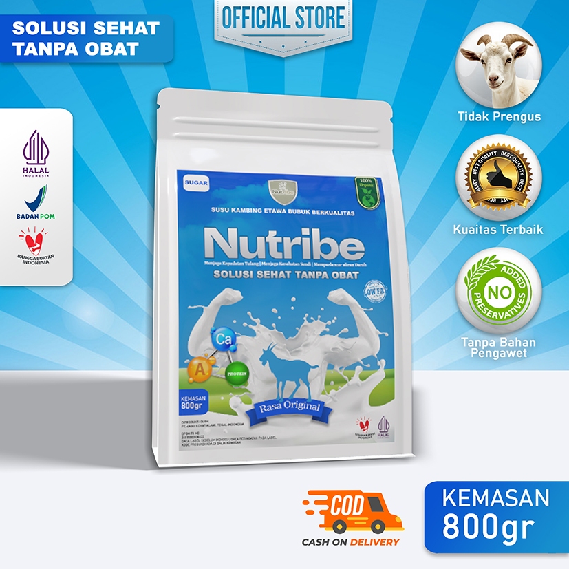 

Nutribe Susu Kambing Etawa Bubuk Rasa Original Sugar Kemasan 800 Gram | Solusi Sehat Tanpa Obat
