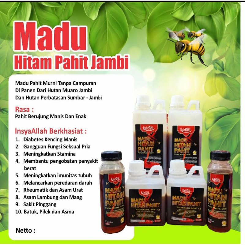 

Madu Hitam Pahit Muaro jambi 1.000gr