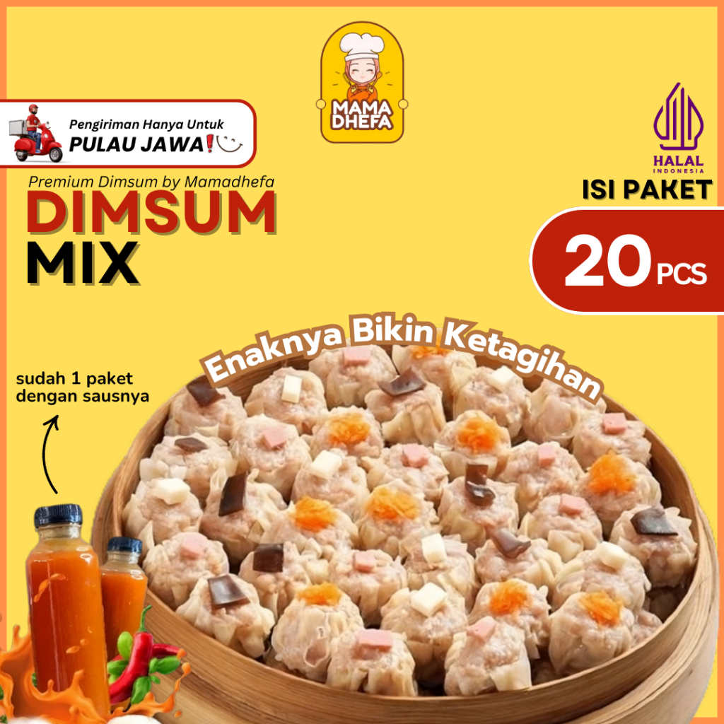 

Dimsum Isi 20 pcs Dimsum Ayam Dimsum Mamadhefa Dimsum Halal Dimsum Premium BISA KIRIM LUAR KOTA