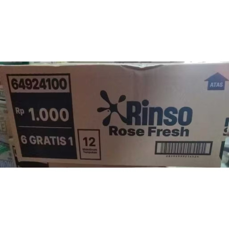 1 Karton Rinso Molto cairRp 500 ISI 288 SACHET/48renteng