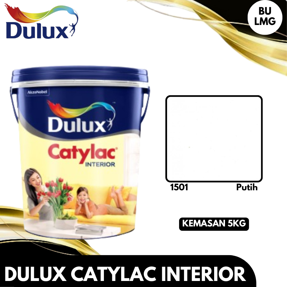 Cat tembok Dulux Catylac 5KG || Cat Tembok Interior Kemasan 5Kg Warna Putih