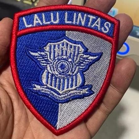 BORDIR LOGO ATRIBUT POLRI LANTAS TERBARU 2024 READY STOK