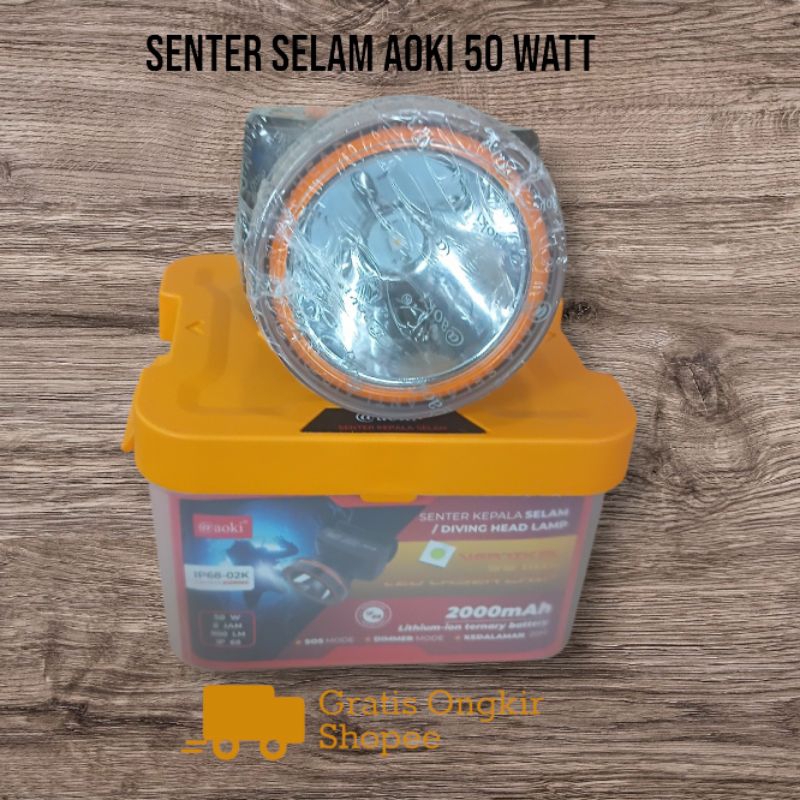 Senter Selam Aoki 50 Watt Senter Kepala Selam Diving Headl Lamp