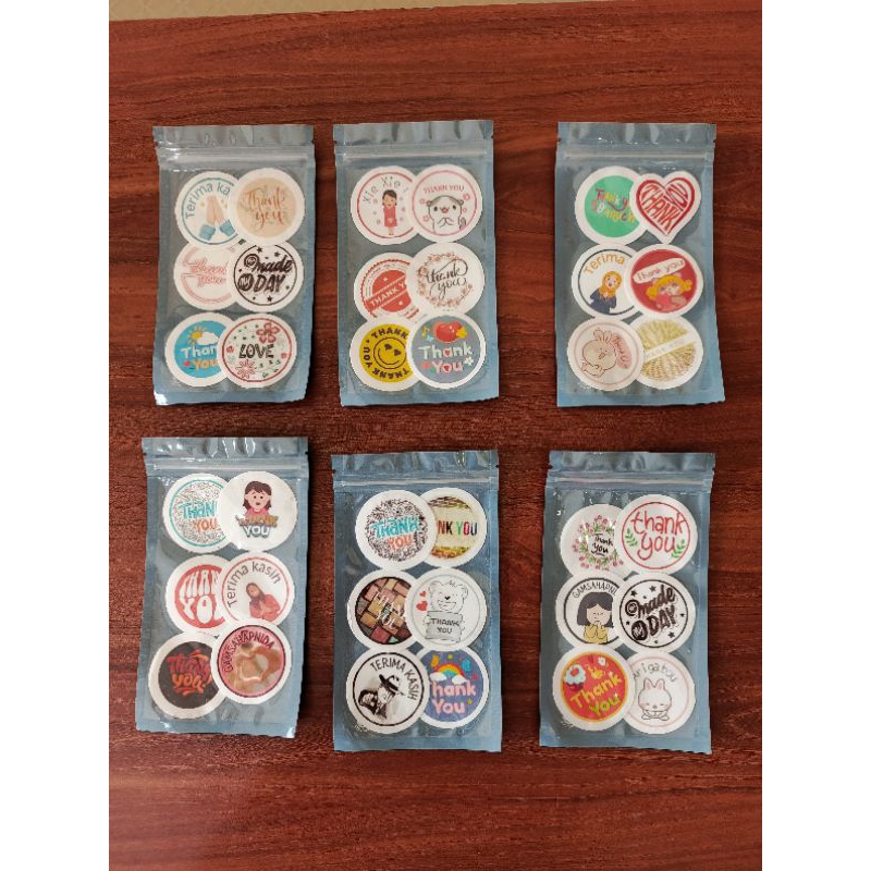 

Stickers Thank You Terima Kasih set isi 6pcs