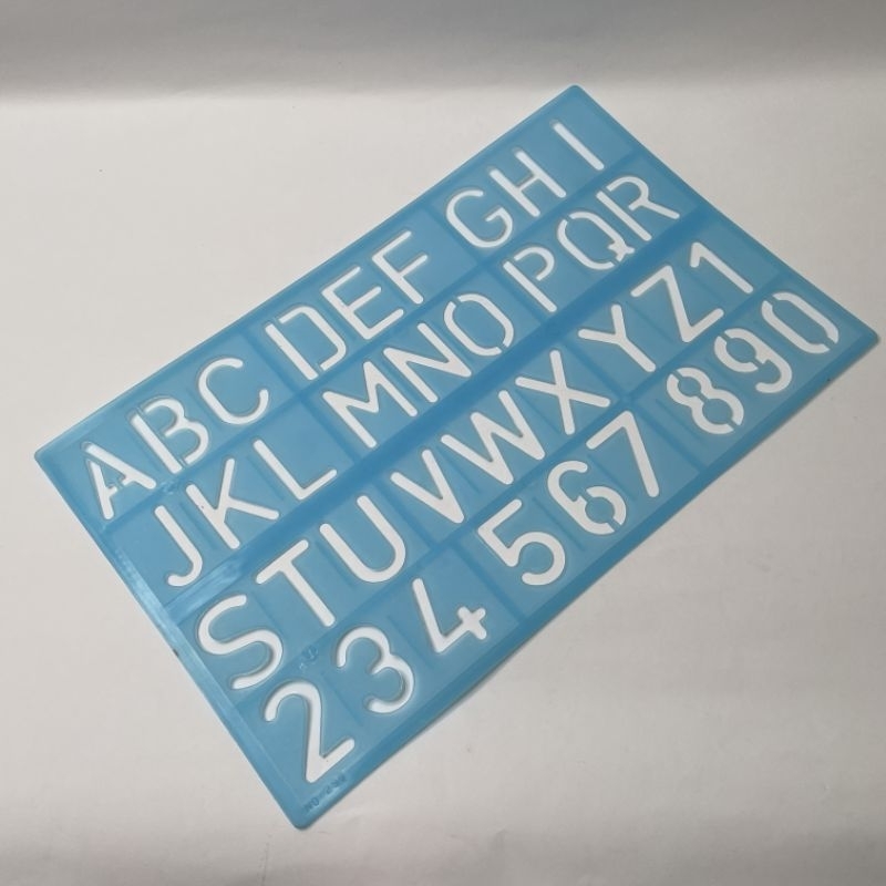 

Penggaris huruf dan angka/penggaris sablon butterfly no 290 plastik transparan