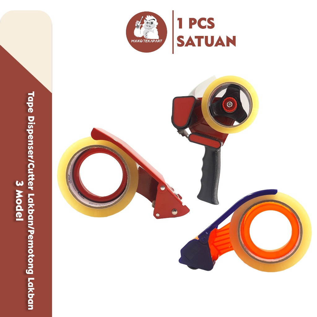 

Tape Cutter Dispenser Lakban Besi Plastik / Alat Pemotong Lakban Pakcing
