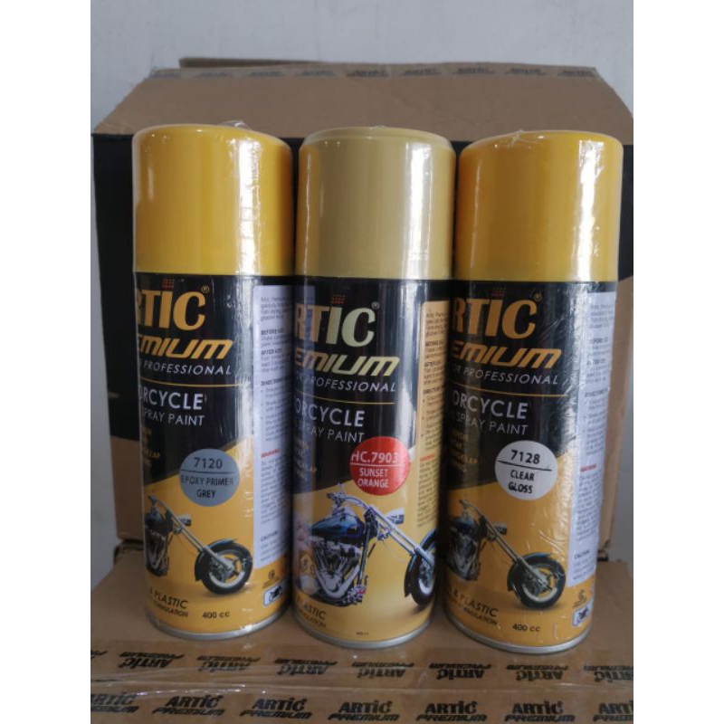 Harley Colours Paket 3 kaleng Premium Artic 1.kaleng Epoxy 1.kaleng Cat Utama 1.kaleng Clear Gloss 4