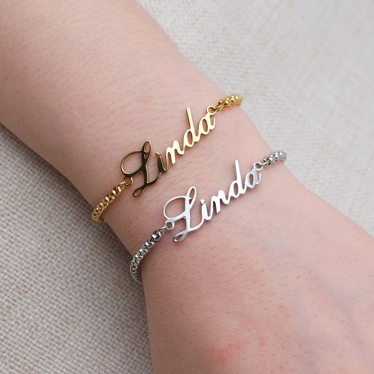 Gelang Serut Ukir Nama Sendiri Lapis Emas 24k